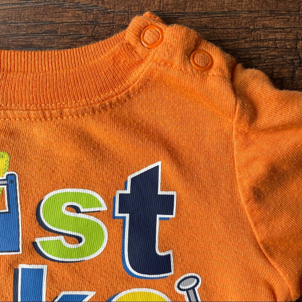 Garanimals 3-6 Month Just Like Dad Tool Graphic Tee T-shirt Orange - Picture 2 of 4